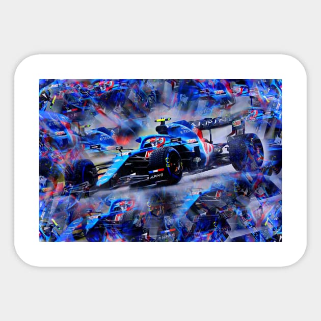 Esteban Ocon - A Rainy Day in Belgium Sticker by DeVerviers